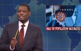Saturday Night Live Weekend Update co-host Michael Che on February 20, 2021. (Screen capture/YouTube)