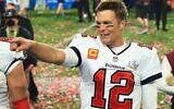 Tom Brady of the Tampa Bay Buccaneers celebrates winning Super Bowl LV at Raymond James Stadium on February 7, 2021 in Tampa, Florida. (Mike Ehrmann/Getty Images/AFP)