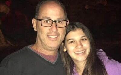 Fred Guttenberg with his daughter Jaime, who was killed in the Parkland school shooting. (Courtesy of Guttenberg via JTA)