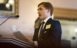 Representative Aaron Coleman makes remarks during a special hearing regarding complaints and calls for removal from his position January 22, 2021, at the Kansas Statehouse in Topeka, Kansas (Evert Nelson/The Topeka Capital-Journal via AP)