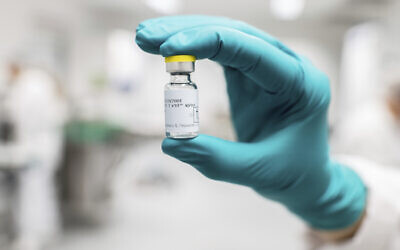 This July 2020 photo provided by Johnson & Johnson shows a vial of the Janssen COVID-19 vaccine. (Johnson & Johnson via AP)