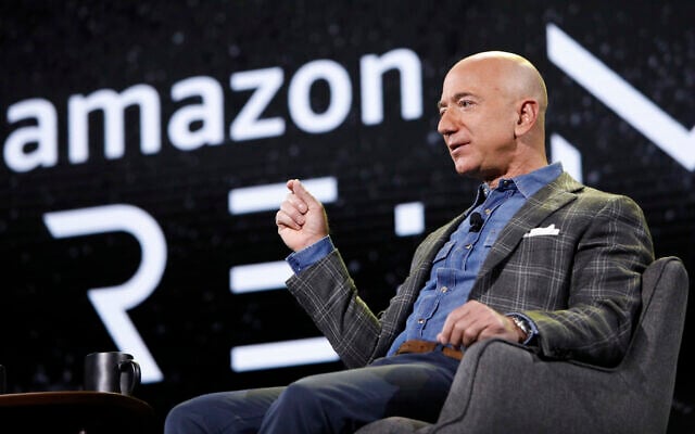 Amazon CEO Jeff Bezos speaks at the the Amazon re:MARS convention in Las Vegas, June 6, 2019. (John Locher/AP/File) Amazon CEO Jeff Bezos speaks at the the Amazon re:MARS convention in Las Vegas, June 6, 2019. (John Locher/AP/File)