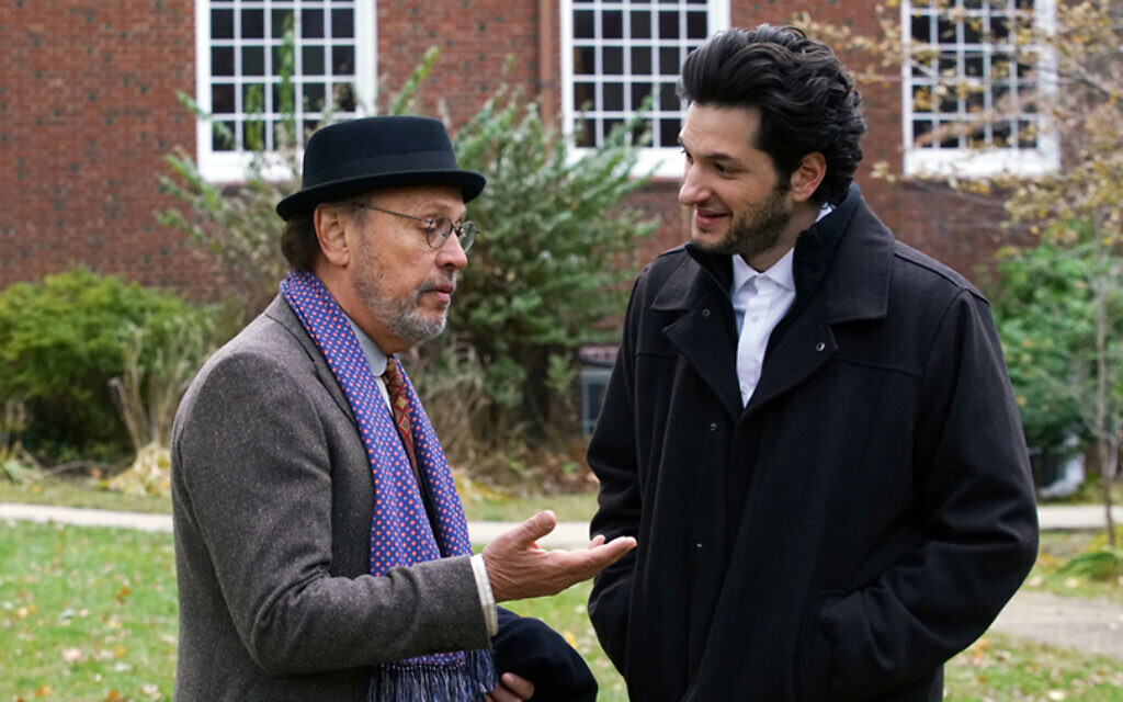 This image released by Shout! Studios shows Billy Crystal, left, and Ben Schwartz in the film 'Standing Up, Falling Down' (Shout! Studios via AP) This image released by Shout! Studios shows Billy Crystal, left, and Ben Schwartz in the film 'Standing Up, Falling Down' (Shout! Studios via AP)