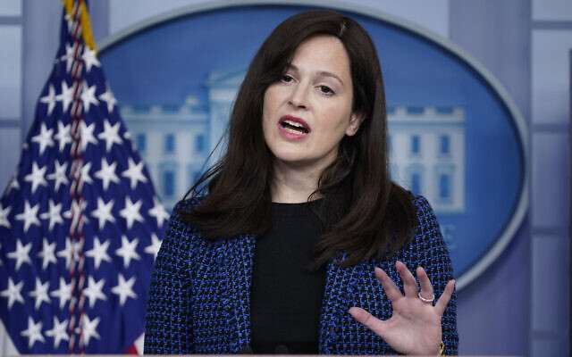 White House deputy national security adviser Anne Neuberger speaks during a press briefing, February 17, 2021, in Washington. (AP Photo/Evan Vucci) White House deputy national security adviser Anne Neuberger speaks during a press briefing, February 17, 2021, in Washington. (AP Photo/Evan Vucci)