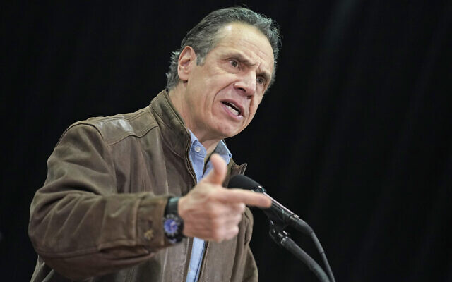 In this Feb. 24, 2021, file photo, New York Gov. Andrew Cuomo speaks during a press conference before the opening of a mass COVID-19 vaccination site in the Queens borough of New York (AP Photo/Seth Wenig, Pool, File) In this Feb. 24, 2021, file photo, New York Gov. Andrew Cuomo speaks during a press conference before the opening of a mass COVID-19 vaccination site in the Queens borough of New York (AP Photo/Seth Wenig, Pool, File)
