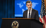 State Department spokesman Ned Price speaks during a news conference at the State Department, Tuesday, Feb. 23, 2021, in Washington. (AP Photo/Manuel Balce Ceneta, Pool)