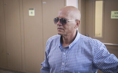 Danny Biton, father of famous Israeli singer Eyal Golan, at the District Court in Tel Aviv on April 29, 2015. (Flash90)