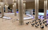 The empty arrival hall at the Ben Gurion International Airport near Tel Aviv on February 3, 2021. (Tomer Neuberg/Flash90)