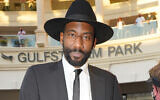 Amar'e Stoudemire attends the 2021 Pegasus World Cup Championship Invitational Series at Gulfstream Park on January 23, 2021 in Hallandale Beach, Florida. (Alexander Tamargo/Getty Images for The Stronach Group via JTA)