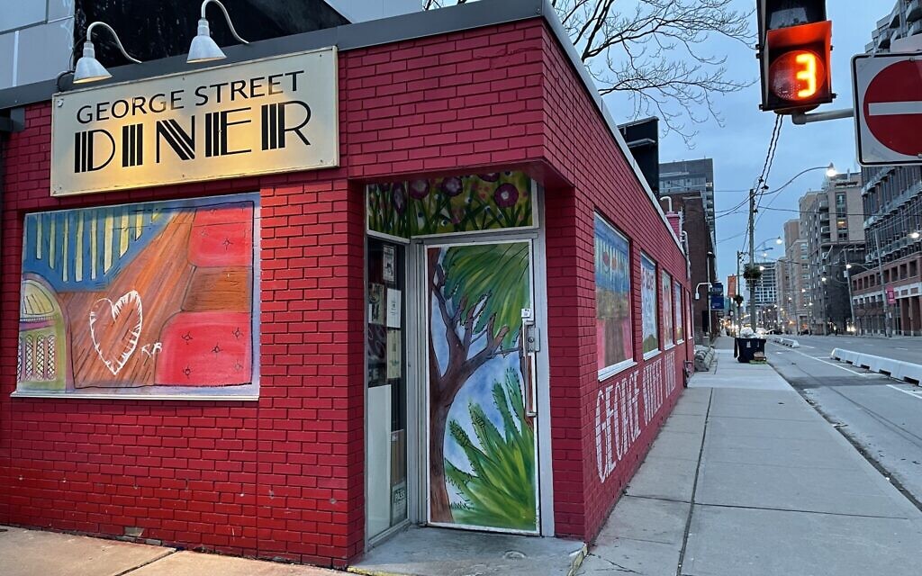 The George Street Diner in downtown Toronto where a scene takes place in Robert Rotenberg's book, January 2021. (Photo by Robert Rotenberg)