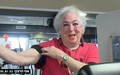 81-year-old Effie Hertzke, in an interview with Channel 12 news, February 21, 2021. (Screenshot/Facebook)