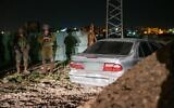 A car used in a failed shooting-ramming attack on Israeli troops on January 9, 2021. (Israel Defense Forces)