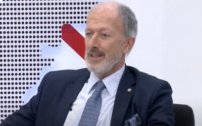 Jorge Knoblovits heads the Jewish umbrella group DAIA in Argentina. (Screenshot from YouTube via JTA)