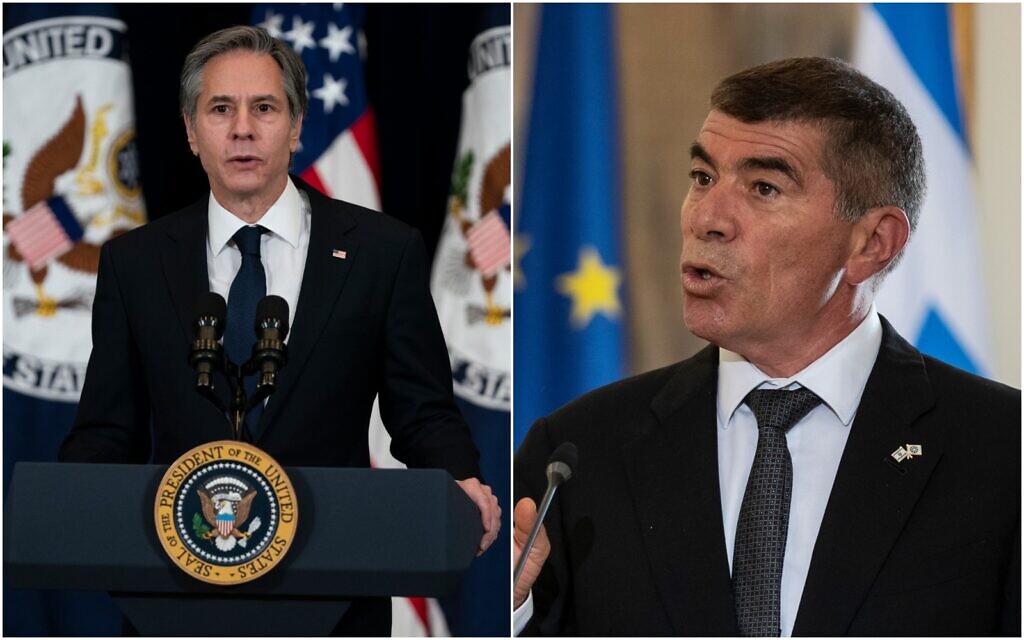 US Secretary of State Antony Blinken (L) and Foreign Minister Gabi Ashkenazi. (Collage/AP)