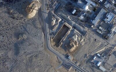 This Monday, Feb. 22, 2021 satellite photo from Planet Labs Inc. shows construction at the Shimon Peres Negev Nuclear Research Center near Dimona, Israel. A long-secretive Israeli nuclear facility that gave birth to its undeclared atomic weapons program is undergoing what appears to be its biggest construction project in decades, according to satellite photos analyzed by The Associated Press. (Planet Labs Inc. via AP)
