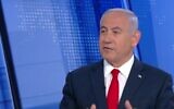 Prime Minister Benjamin Netanyahu speaks to Channel 12 News, February 15, 2021. (Screen capture/ Channel 12)