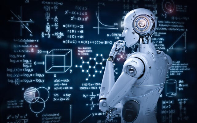 Illustrative image: a robot surveys mathematical calculations (PhonlamaiPhoto via iStock by Getty Images) Illustrative image: a robot surveys mathematical calculations (PhonlamaiPhoto via iStock by Getty Images)