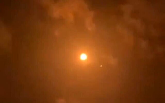 Saudi Arabia's air defenses intercepted a missile attack over its capital on February 27, 2021. (screenshot: Twitter) Saudi Arabia's air defenses intercepted a missile attack over its capital on February 27, 2021. (screenshot: Twitter)