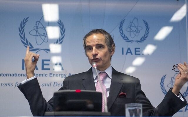 Rafael Grossi, Director General of the International Atomic Energy Agency, speaks during a press conference shortly after the IAEA Board of Governors meeting at the agency's headquarters in Vienna, Austria on March 1, 2021. (JOE KLAMAR / AFP) Rafael Grossi, Director General of the International Atomic Energy Agency, speaks during a press conference shortly after the IAEA Board of Governors meeting at the agency's headquarters in Vienna, Austria on March 1, 2021. (JOE KLAMAR / AFP)