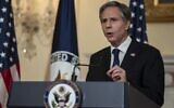 US Secretary of State Antony Blinken outlines the Biden administration's foreign policy priorities during a speech at State Department in Washington on March 3, 2021. (Andrew Caballero-Reynolds/Pool/AFP)