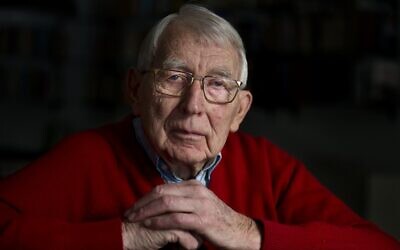 This file picture shows Dutch Lodewijk Frederik Ottens - called Lou Ottens - the inventor of the cassette tape, posing during a photo session in Eindhoven, on January 23, 2013 (Jerry Lampen / ANP / AFP)