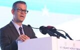 Colin Kahl, delivers a speech during a panel discussion as part of the US-Islamic World Forum in the Qatari capital Doha on June 1, 2015. (AFP via Getty Images)