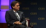Bret Stephens at a Christians United for Israel summit in Washington on July 13, 2015. (Alex Wong/Getty Images via JTA)