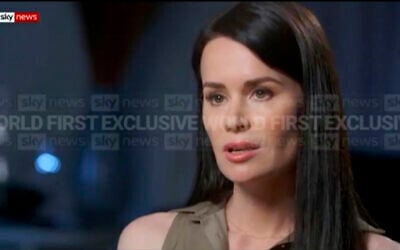In this image made from video, Kylie Moore Gilbert, British-Australian academic detained in Iran, speaks during an interview with broadcaster Sky News Australia, on March 9, 2021. (Sky News Australia via AP)