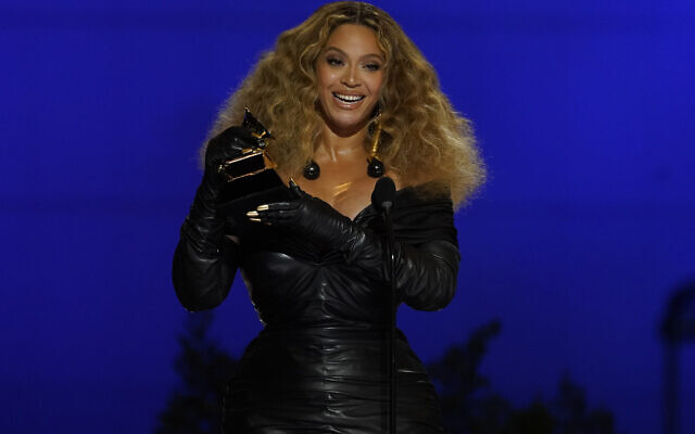 Beyonce accepts the award for best R&B performance for "Black Parade" at the 63rd annual Grammy Awards at the Los Angeles Convention Center on Sunday, March 14, 2021. (AP Photo/Chris Pizzello) Beyonce accepts the award for best R&B performance for "Black Parade" at the 63rd annual Grammy Awards at the Los Angeles Convention Center on Sunday, March 14, 2021. (AP Photo/Chris Pizzello)