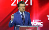 US Rep. Matt Gaetz speaks at the Conservative Political Action Conference (CPAC) in Orlando, Florida, on February 26, 2021. (AP/John Raoux, File)