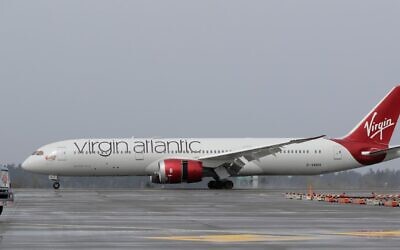 File: A Virgin Atlantic Airways plane taxis April 13, 2018, at the Seattle-Tacoma International Airport in Seattle. (AP Photo/Ted S. Warren)