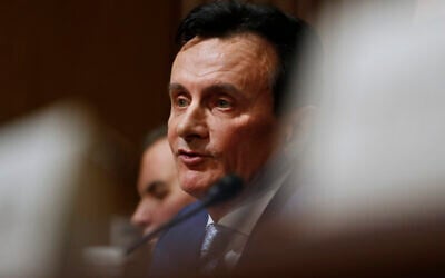 Pascal Soriot, Executive Director and Chief Executive Officer of AstraZeneca, on Capitol Hill in Washington, February 26, 2019. (Jacquelyn Martin/AP)