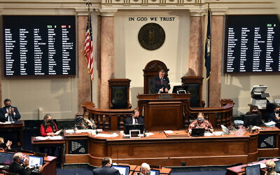 Illustrative: The opening day session of the Kentucky State Legislature in Frankfort, on January 5, 2021. (AP Photo/Timothy D. Easley)