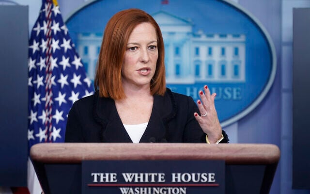 White House press secretary Jen Psaki speaks during a press briefing at the White House, March 5, 2021, in Washington. (AP Photo/Patrick Semansky) White House press secretary Jen Psaki speaks during a press briefing at the White House, March 5, 2021, in Washington. (AP Photo/Patrick Semansky)