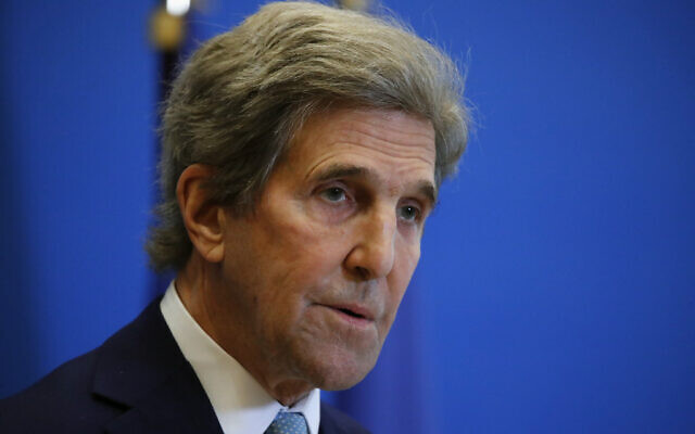 United States Special Presidential Envoy for Climate John Kerry attends a joint press conference with French Economy and Finance minister Bruno Le Maire, at Bercy Ministry in Paris, Wednesday, March 10, 2021. (AP Photo/Francois Mori) United States Special Presidential Envoy for Climate John Kerry attends a joint press conference with French Economy and Finance minister Bruno Le Maire, at Bercy Ministry in Paris, Wednesday, March 10, 2021. (AP Photo/Francois Mori)