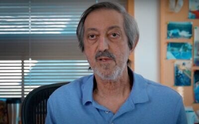 Screen capture from video of Israeli computational complexity theory researcher Avi Wigderson as he talks about being awarded the Abel Prize in 2021. (YouTube)
