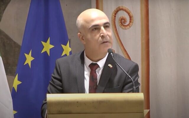 Screen capture from video of Israel's Ambassador to Italy and San Marino, Dror Eydar. (YouTube) Screen capture from video of Israel's Ambassador to Italy and San Marino, Dror Eydar. (YouTube)