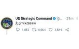 The tweet sent by the US Strategic Command on March 29, 2021. (Screenshot: Twitter)