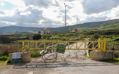 View of the Israeli-Jordanian border on February 10, 2020. (David Cohen/Flash90)