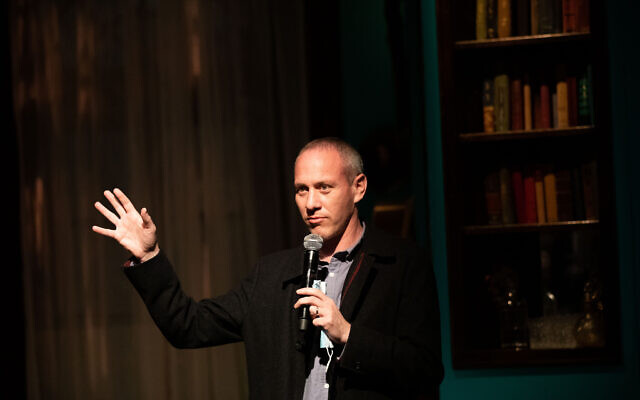 Culture and Sports Minister Chili Tropper at the Khan theatre in Jerusalem on February 23, 2021. (Yonatan Sindel/Flash90) Culture and Sports Minister Chili Tropper at the Khan theatre in Jerusalem on February 23, 2021. (Yonatan Sindel/Flash90)