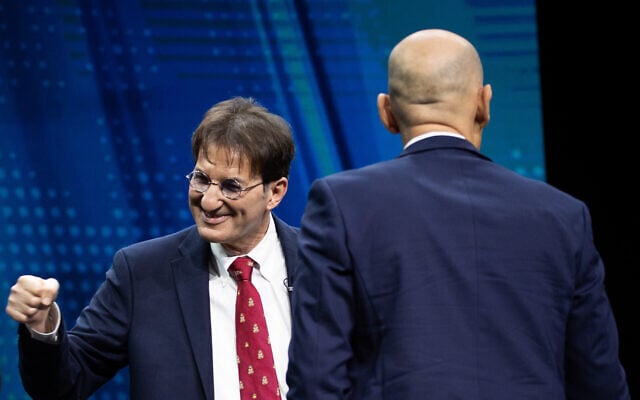 Boaz Bismuth seen during a conference of the Israeli Television News Company in Jerusalem on March 7, 2021. (Yonatan Sindel/Flash90) Boaz Bismuth seen during a conference of the Israeli Television News Company in Jerusalem on March 7, 2021. (Yonatan Sindel/Flash90)