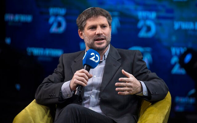 Religious Zionism chairman Bezalel Smotrich speaks at the annual Jerusalem Conference on March 16, 2021. (Olivier Fitoussi/Flash90) Religious Zionism chairman Bezalel Smotrich speaks at the annual Jerusalem Conference on March 16, 2021. (Olivier Fitoussi/Flash90)