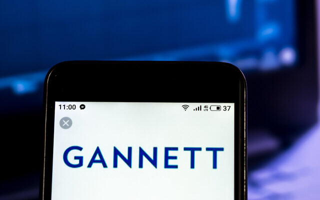 Gannett Media company logo seen displayed on a smart phone. (Igor Golovniov/SOPA Images/LightRocket/Getty Images via JTA) Gannett Media company logo seen displayed on a smart phone. (Igor Golovniov/SOPA Images/LightRocket/Getty Images via JTA)