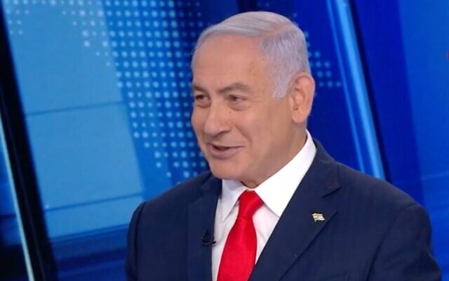 Prime Minister Benjamin Netanyahu in a Channel 12 interview, March 20, 2021 (Channel 12 screenshot) Prime Minister Benjamin Netanyahu in a Channel 12 interview, March 20, 2021 (Channel 12 screenshot)
