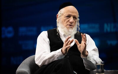 Yehuda Meshi Zahav speaks at a conference in Jerusalem, March 7, 2021. (Yonatan Sindel/Flash90)