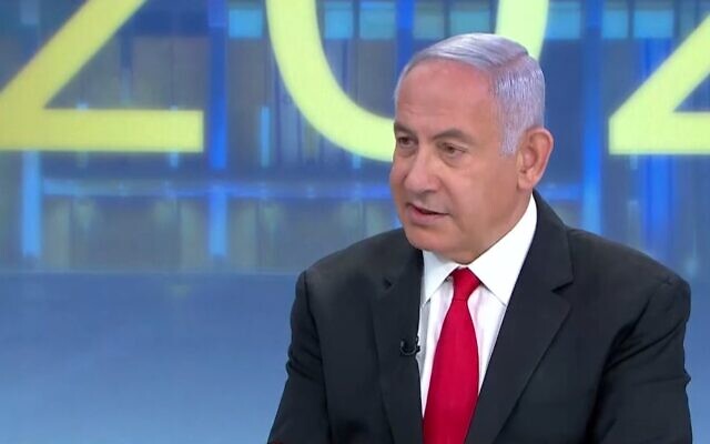 Prime Minister Benjamin Netanyahu speaks to Channel 13 news, March 12, 2021 (Channel 13 screenshot) Prime Minister Benjamin Netanyahu speaks to Channel 13 news, March 12, 2021 (Channel 13 screenshot)