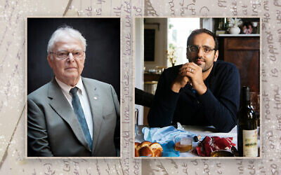 Alon Shaya, right, helped Steven Fenves experience the taste of his pre-Holocaust childhood. (US Holocaust Memorial Museum; Rush Jagoe/ via JTA)