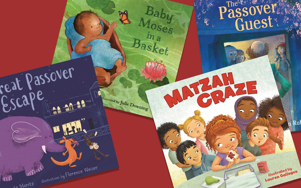 Passover books 'Baby Moses in a Basket,' 'The Great Passover Escape,' 'Matzah Craze,' and 'The Passover Guest.' (Kar-Ben Books; Candlewick; Holiday House Publishing/ via JTA) Passover books 'Baby Moses in a Basket,' 'The Great Passover Escape,' 'Matzah Craze,' and 'The Passover Guest.' (Kar-Ben Books; Candlewick; Holiday House Publishing/ via JTA)