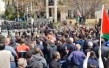 Protestors rally against violence in Arab communities, March 19, 2020 (Screen grab/Kan)
