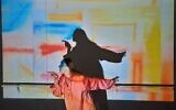 Dancer and choreographer Rina Schenfeld from her new work, 'The Diary, Part 2,' to be performed at her Tel Aviv studio on March 11 and 12, 2021 (Courtesy Dovrat Asulin)